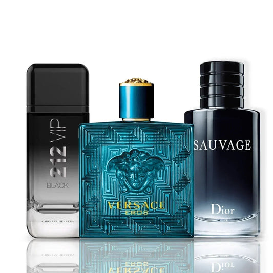 Set 3 Profumi | Versace Eros + Sauvage Dior + 212 Vip Blac